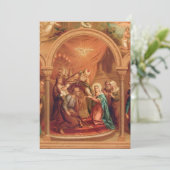 Katholische traditionelle Brauthochzeit Einladung (Stehend Vorderseite)