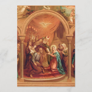 Katholische traditionelle Brauthochzeit Einladung