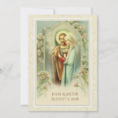 Katholische traditionelle Brauthochzeit Einladung (Vorderseite)