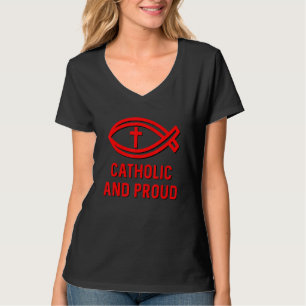 Katholische und stolze Kirche Vatikan Rom Katholiz T-Shirt