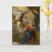 Katholische Verkündung der Jungfrau Mary Scripture Karte (Gelbe Blume)