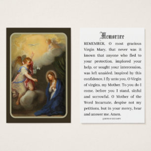 Katholische Verkündung des Gebets "Mary Memorare"