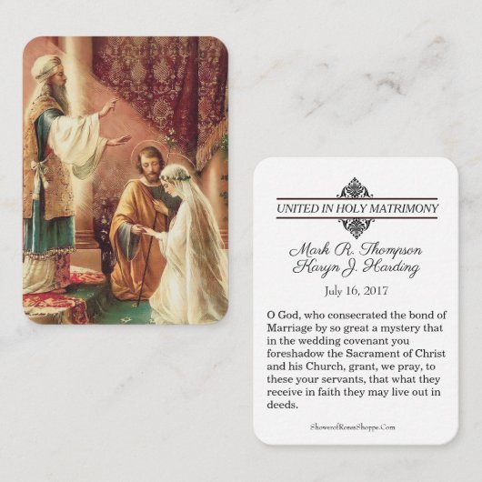 Katholische Verlobung Gastgeschenke Hochzeiten Hei Platzkarte (Vorne/Hinten)