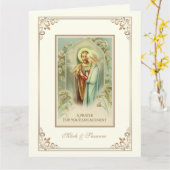 Katholische Verlobung Gebet Glückwünsche Karte (Gelbe Blume)