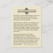 Katholische Verlobung Gebete Heilige Karte (Rückseite)