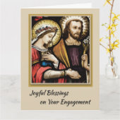 Katholische Verlobung Glückwunsch Karte mit Gebete (Gelbe Blume)