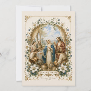 Katholische Verlobung von Maria und Josef Hochzeit Einladung