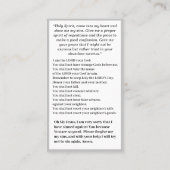 Katholische Versöhnungskarte Visitenkarte (Rückseite)