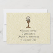 Katholische Vintage Erstkommunion Einladungen (Rückseite)