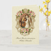 Katholische Vintage Hochzeitskarte Karte (Gelbe Blume)