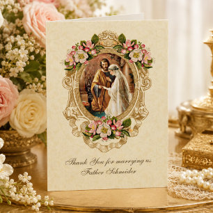 Katholische Vintage Hochzeitskarte Karte