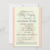 Katholische Vintage Kindermädchendusche Einladung (Rückseite)