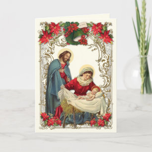 Katholische Weihnachten Jesus Maria Josef Rosenkra Karte