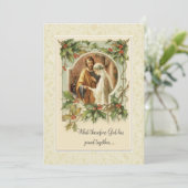 Katholische Weihnachten Traditionelle Hochzeitsein Einladung (Stehend Vorderseite)