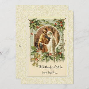 Katholische Weihnachten Traditionelle Hochzeitsein Einladung