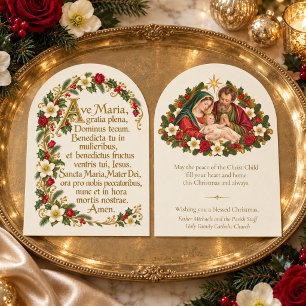 Katholische Weihnachtsandacht Ave Maria Heilige Feiertagskarte