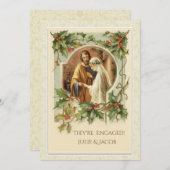 Katholische Weihnachtsfeierlichkeiten - Verlobung Einladung (Vorne/Hinten)