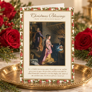 Katholische Weihnachtskarte zur Geburt Christi von Feiertagskarte