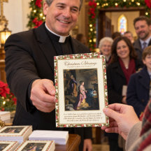 Katholische Weihnachtskarte zur Geburt Christi von