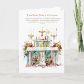 Katholische Weihnachtsmesse-Gebetskarte Feiertagskarte (Vorderseite)
