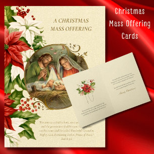 Katholische Weihnachtsmesse-Gebetskarten Feiertagskarte
