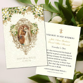 Katholische weiße Blütengolden Hochzeit Heilige Ka