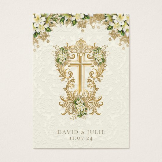 Katholische weiße Blütengolden Hochzeit Heilige Ka (Vorderseite)