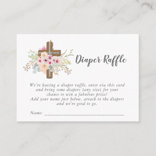 Katholische Windschutzscheibe - Blumenkreuz Begleitkarte (Vorderseite)