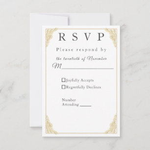 Katholische Winter-Hochzeitskarte RSVP Karte