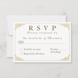 Katholische Winter-Hochzeitskarte RSVP Karte