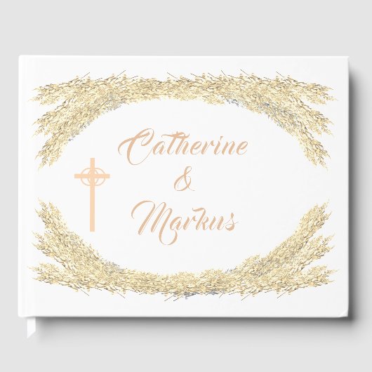 Katholische Winterhochzeit Gästebuch (Vorderseite)