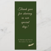 Katholische Winterhochzeit Menükarte (Rückseite)