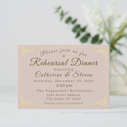 Katholische Winterhochzeit Probe Dinner (Stehend Vorderseite)