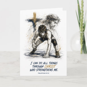 Katholische Wrestling-Geburtstagskarte für Jungen Karte