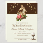 Katholische Zeugnisurkunde über die Heilige Kommun (Vorne/Hinten)