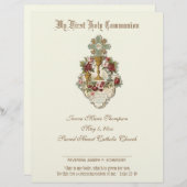 Katholische Zeugnisurkunde über die Heilige Kommun (Vorne/Hinten)