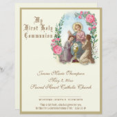 Katholische Zeugnisurkunde über die Heilige Kommun (Vorne/Hinten)