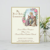 Katholische Zeugnisurkunde über die Heilige Kommun (Stehend Vorderseite)