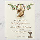 Katholische Zeugnisurkunde über die Heilige Kommun (Vorne/Hinten)