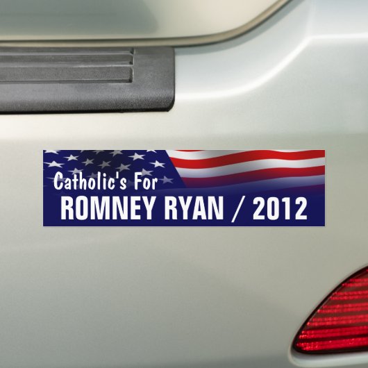 Katholischen für Romney Ryan 2012 Autoaufkleber (Auf Auto)