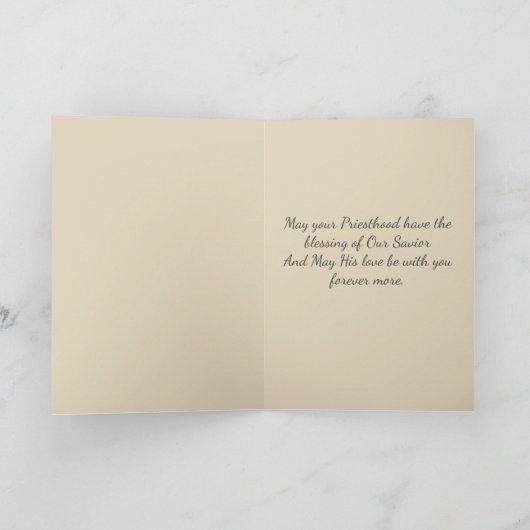 Katholischer Altar Chalice Missing Eucharist Pries Karte (Innenseite)