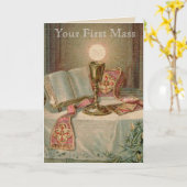 Katholischer Altar Chalice Missing Eucharist Pries Karte (Gelbe Blume)