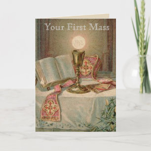 Katholischer Altar Kelch Messbuch Eucharistie Prie Karte