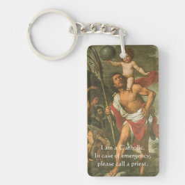 Katholischer Ausweis Religiöser St. Christopher Sc Schlüsselanhänger