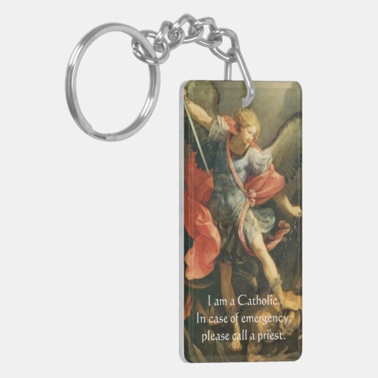 Katholischer Ausweis Religious St. Michael Archang Schlüsselanhänger (Vorderseite links)