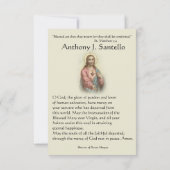 Katholischer Beerdigungsdienst Jesus Gebetskarte Ankündigung (Rückseite)