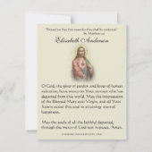 Katholischer Beerdigungsdienst Jesus Gebetskarte Ankündigung (Rückseite)