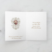 Katholischer Bruder religiöser Beruf der Vows Card Karte (Innenseite)