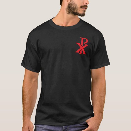Katholischer ChiRho - im Taschenformat T-Shirt (Vorderseite)