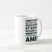 Katholischer Credo Latein Mass Schwarz-Weiß-Modern Kaffeetasse (VorderseiteRechts)